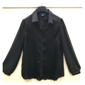 Black Button-down Blouse